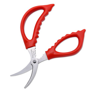 <b>Kitchen</b> <b>Scissors</b> Stainless Steel Red Elbow Shape For Seafood Deveining And Peeling Tools Home Use - Product Image 2