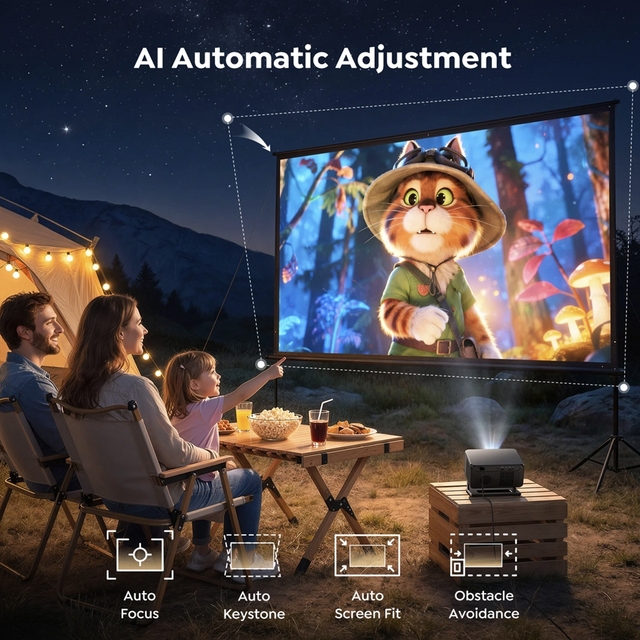 2026 Factory Direct Auto Keystone Correction 6500 Lumens Full HD Google TV Projector