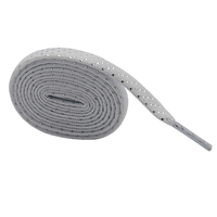 Dentelle plate en polyester Coolstring, tissage sergé triple point, 8 mm, avec fil métallique intégré, motif géométrique, éclat subtil et précis