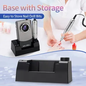 Ponceuse à ongles professionnelle, 6 forets et bande abrasive, perceuse à ongles V9 45000 tr/min avec écran LED, perceuse à ongles électrique USB, outil pour ongles - Product Image 5