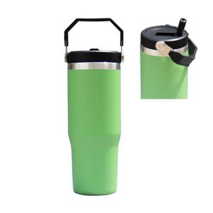 30oz Stainless Steel Vacuum Insulated Thermos Cup for Car Use <b>Large</b> Capacity Portable <b>Gift</b> Cup with Handle - Product Image 5