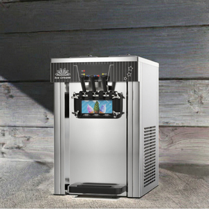 Machine à crème glacée molle verticale de petite taille en acier inoxydable certifiée CE, trois couleurs, pour un usage domestique, alimentation électrique - Product Image 3