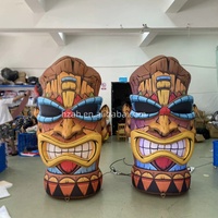 Lumière Led Tiki Gonflable Totem Masque Ballon Gonflable Totem Colonne Evénement Arbre Pilier pour Publicité Décoration