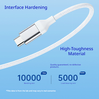 Kabel Data Tipe-C Dual-Head Pengisian Daya Super Cepat 65W, untuk Huawei dan Android Pengisian Cepat Universal