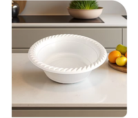 Bols jetables en plastique personnalisés, robustes, blancs, casher, pour les repas de Shabbat, biodégradables, sans BPA, avec couvercle
