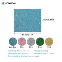 Hongcai usine 5 couleurs 3D paillettes bouffée transfert de chaleur vinyle rouleau HTV paillettes impression bouffée vinyle film de transfert souple