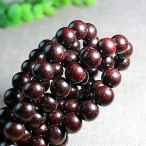 Zambian Blood Sandalwood 108 Bead Buddhist Prayer Beads Round Rosary Jewelry Ethnic Style <b>Bracelet</b> - Product Image 3
