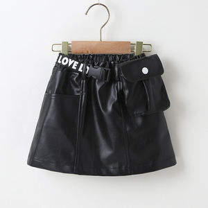 <span class=keywords><strong>Jupe</strong></span> en <span class=keywords><strong>cuir</strong></span> pour bébé fille de 2 à 7 ans, <span class=keywords><strong>jupe</strong></span> courte moulante en PU avec sac à main M3245 - Product Image 5