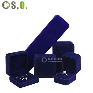 Shero High-End Velvet Ring Jewelry Round Corner Pendant Bangle <b>Box</b> Set <b>Jewellery</b> Bracelet <b>Earring</b> Packaging <b>Box</b> Set With Logo - Product Image 3