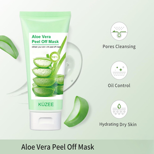 Masque facial en <span class=keywords><strong>gel</strong></span> peel-off à l'<span class=keywords><strong>aloe</strong></span> <span class=keywords><strong>vera</strong></span> hydratant, exfoliant, longue durée, hydratant, régulateur de sébum, nettoyant les pores, OEM ODM - Product Image 3