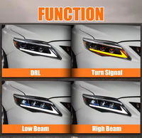 Conjunto de Faros Delanteros LED para Toyota Corolla 2011-13, Lente de Proyector, Carcasa Negra, Lente Transparente, 6000K, 6000LM, DRL, Juego de Repuesto