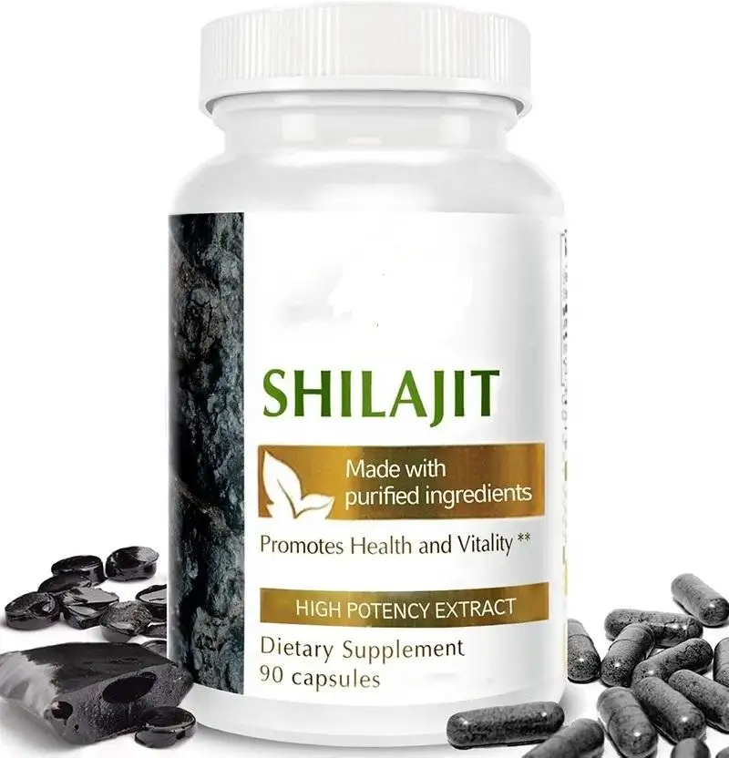 Healthcare Supplement Superfood Força Extra Stamina Power 500 mg Orgânico Shilajit Extrato Herbal Softgel Cápsulas