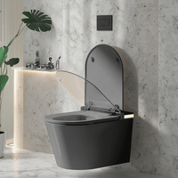 Télécommande de toilette en céramique allongée monobloc suspendue au mur S005 comprend un système de réservoir mural intelligent de chauffage de siège P-Trap