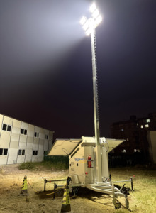 4x240 wát <span class=keywords><strong>LED</strong></span> năng lượng mặt trời ánh sáng tháp Gel pin năng lượng mặt trời điện thủy lực mast ngoài trời khai thác mỏ Trailer gắn - Product Image 2