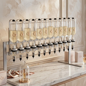 Nouveau design Distributeur de parfum à 12 têtes 375ml / <span class=keywords><strong>500ml</strong></span> avec support de table et support métallique portable Argent Or - Product Image 1