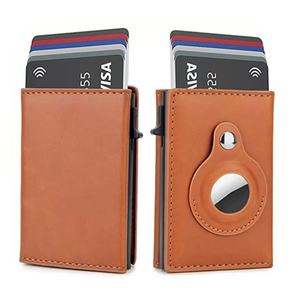 Nueva Cartera de Cuero con Tecnología RFID para AirTag 2026, Tarjetero con Cartera Minimalista para Hombre para <span class=keywords><strong>Apple</strong></span> AirTag - Product Image 1