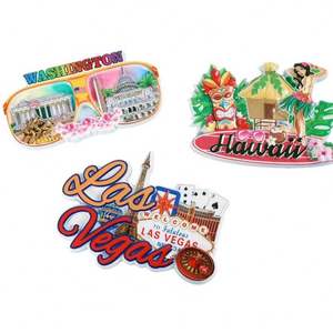Aimant de réfrigérateur 3D transfrontalier pour le commerce électronique, forme Art Déco Las Vegas USA, artisanat décoratif écologique - Product Image 5