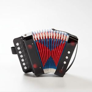 Mini acordeón para adultos <span class=keywords><strong>Piano</strong></span> <span class=keywords><strong>de</strong></span> 10 teclas con botones codificados por colores Teclado portátil para principiantes <span class=keywords><strong>Aprender</strong></span> viajes y fiestas - Product Image 2