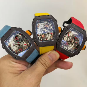 RM 27-04 Style Carbon fiber Tonneau Tourbillon <b>Watch</b> Cable Suspended Movement Ultra Light Carbon Fiber Sports <b>Watch</b> - Product Image 1