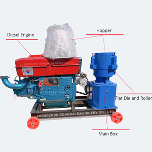 Moulin à granulés d'alimentation diesel nouvelle condition Machine de fabrication de granulés pour petit animal pour volaille poulet Machine à granulés pour poulet à vendre - Product Image 2