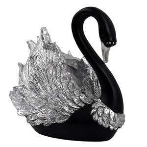 高級家の装飾樹脂製手工芸品黒白鳥像工場製造 - Product Image 5