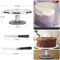 La meilleure vente d'outils de cuisson 2022 emballage personnalisé fournit un Kit d'outils de décoration de gâteaux avec plateau tournant