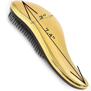 Cepillo alisador de pelo con logo personalizado al por mayor, peine desenredante de plástico impermeable de dientes suaves, superventas para el hogar - Product Image 2