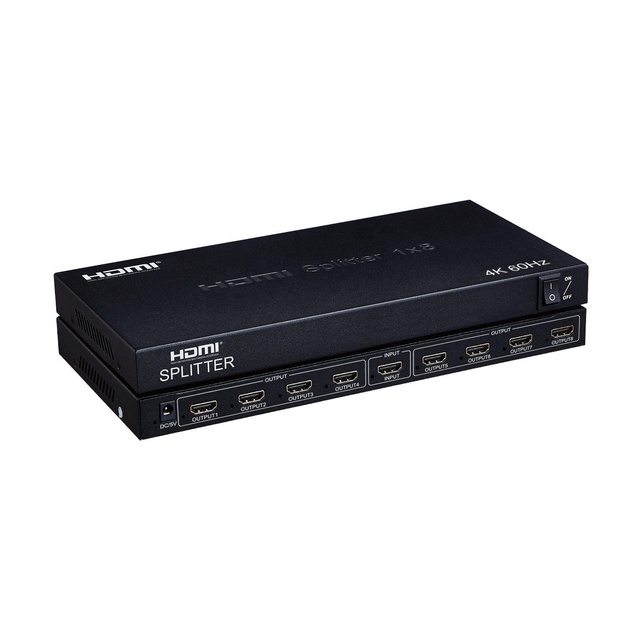 4K HDMI Splitter 1 in 8 Out HDMI Splitter 1x8 4K 60Hz 8 Port HDMI Splitter