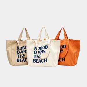 New Popular Single Shoulder Cotton Canvas Bags for Women Shopping Custom Lettering Printed Large Canvas <b>Tote</b> Bag with Logo - Product Image 2