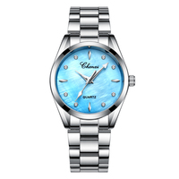 CHENXI 006T 2022 Jam Tangan Wanita Model Terbaru Dial Warna-warni Jam Tangan Quartz Wanita Berhias Berlian Imitasi