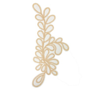 Patchs en tissu personnalisés au design unique, avec logo, fleurs, crochet, sergé, thermocollants, brodés de perles dorées et de sequins