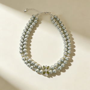 Collier pour chat Green Elf Pearl, collier réglable, ornements pour animaux de compagnie, code S M L - Product Image 1