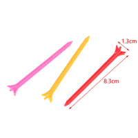 Tee de golf en caoutchouc durable de haute qualité à 5 pointes de 83 mm, multicolore, marque PM99, modèle M-14, équipement d'entraînement avec logo personnalisé