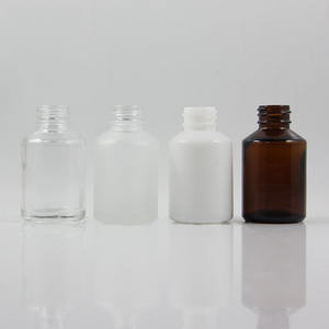 Flacon pompe en verre à épaulement incliné de 30ml pour soins de la peau sérum huile essentielle <span class=keywords><strong>parfum</strong></span> lotion noire/spray sérigraphie pour le visage - Product Image 3