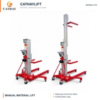 Plateforme élévatrice mobile en aluminium pour l'entretien en atelier, à commande hydraulique