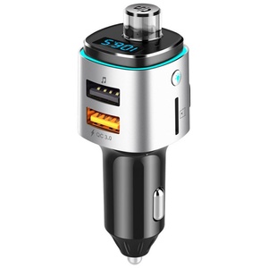 <strong>2025</strong> Hot Selling Car Kit Adapter Dual USB QC3.0 Handsfree Fast Charger <strong>Wireless</strong> 5.0 FM Transmitter Car MP3 TF/U Disk Player
