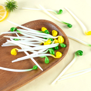 Modelos de comida simulada de PVC de vegetales y brotes de frijol, juguetes de comida de brotes de frijol, ingredientes gourmet, accesorios para presentación de platos, adornos - Product Image 3