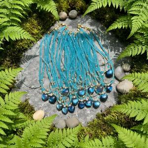 Nouvel Arrivage Pendentif artisanal de haute qualité en Apatite bleue avec cœur en Labradorite à fort éclat, <span class=keywords><strong>pierre</strong></span> de guérison spirituelle de qualité supérieure - Product Image 2