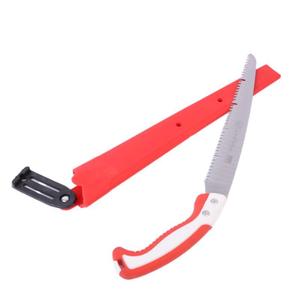 Hand Saw 270 Anti Jamming Plastic Handle Straight Saw For Woodworking And Gardening Red Color With Protective Bag - Product Image 1