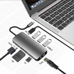 <span class=keywords><strong>8</strong></span> cổng đa chức năng Gigabyte Network Adapter RJ45 1000Mbps HDTV 4k USB3.0 Đầu đọc thẻ PD <span class=keywords><strong>8</strong></span> trong 1 loại C HUB - Product Image 5