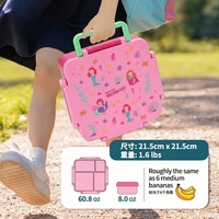 Boîte à lunch pour enfants, boîte à bento portable, compartiment anti-fuite, récipient alimentaire, grande capacité, boîte à repas scolaire pour enfants