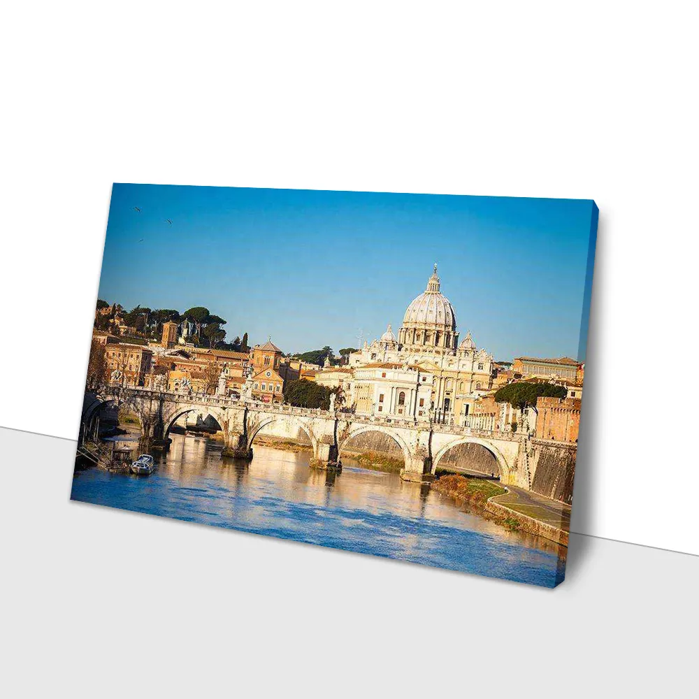 Custom Decorated European Famous Iconic Building Hd Photo Prints Canvas Cityscape Painting