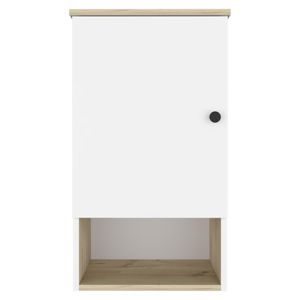 Botiquín DB Porto de roble claro/acabado blanco con dos estantes internos para almacenamiento en el baño - Product Image 6