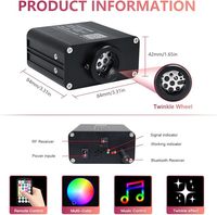 16W LED Sternenhimmel-Set, Funkelnde Schallaktivierte RGBW-Glasfaserbeleuchtung, APP-Fernbedienung, IP33-Zertifiziert, Deckendekoration