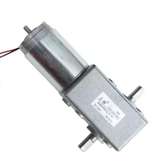 GW600 DC 12V mikro fırça DC Motor 15W 90 derece küçük boy çift şaft tek şaft solucan DC DİŞLİ Motor hız ayarı