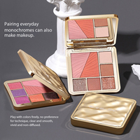 Palet Eyeshadow WinnieBear New Seven-Color Waterproof Cruelty-Free Light-Chasing High Pigment Chemical Blush Highlighter Matte