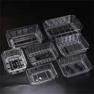 Custom PET Material Fruits Vegetables Packaging Tray Plastic Containers For Home Supermarket