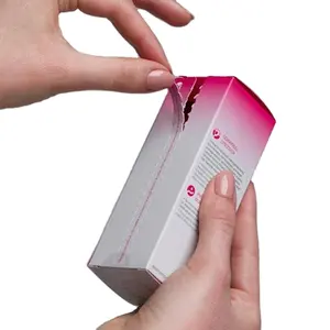 Cosmetic syringe card board folding box packaging with zipper