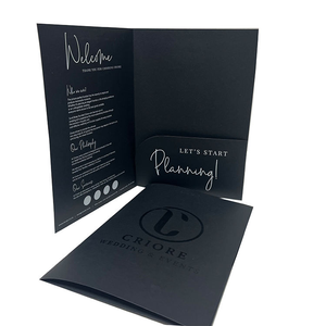 Chất lượng cao A4 tập tin Túi tùy chỉnh in giấy trình bày thư mục với khe cắm thẻ kinh doanh cho doanh nghiệp - Product Image 1