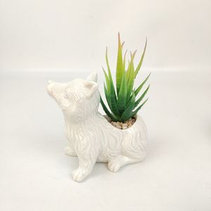 Casa Oficina escritorio decoración de cerámica Fox <span class=keywords><strong>en</strong></span> forma de suculentas maceta jardinera Cactus maceta - Product Image 6